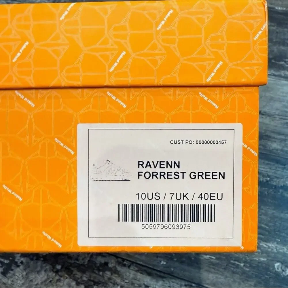 Naked Wolfe Ravenn Forrest‎ Green Leather Sneakers Womens Size 10 NIB